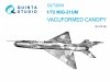 Quinta Studio QC72009 MiG-21UM vacuumed clear vacuformed canopy (for KP kit) 1/72